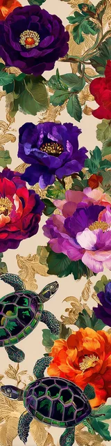 Free turtle bookmark featuring beautiful colors